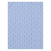Blauwe en witte Floral Damask Table Cloth Tafelkleed (Voorkant)