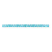 Blauwe en witte Floral Lace Satijnen Lint (Voorkant)