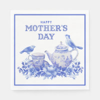 Blauwe en witte Floral Thea Pot | MOEDERDAG