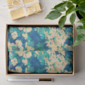 Blauwe en witte Floral Tissuepapier (Geschenk)