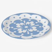 Blauwe en witte florale Bord (Gekanteld)