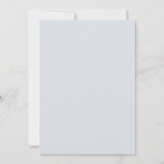 Blauwe en witte florale bridale douche Uitnodiging (Achterkant)