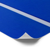 Blauwe en witte florale textiel poster (Hoek)