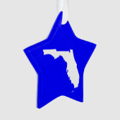 Blauwe en witte Florida Ornament (voorkant)