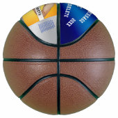 Blauwe en witte foto Basketball voor spelers, coac Basketbal (Rechts)