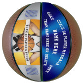 Blauwe en witte foto Basketball voor spelers, coac Basketbal (Verticaal)