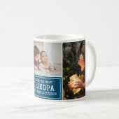 Blauwe en witte fotocollage voor opa koffiemok (Voorkant rechts)