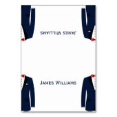 Blauwe en witte gay trouwkaartjes voor plaatsing kaart (Voorkant)