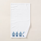 Blauwe en witte gember jar bad handdoek (Handdoek)