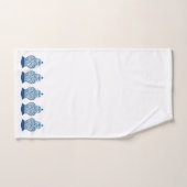 Blauwe en witte gember jar bad handdoek (Handdoek)