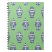 Blauwe en witte gember jar notitieboek (Voorkant)