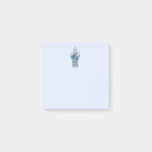 Blauwe en witte gember jar post-it® notes