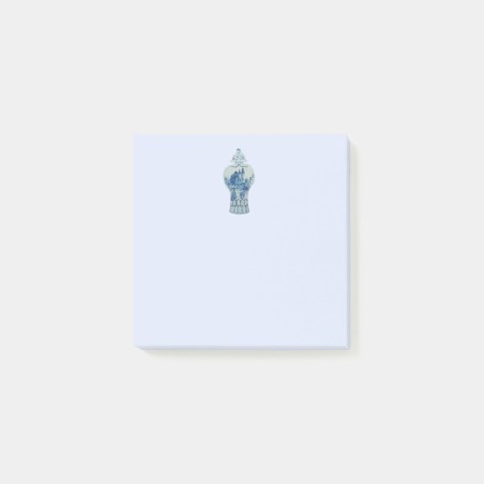 Blauwe en witte gember jar post-it® notes (Voorkant)