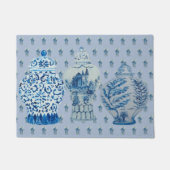 Blauwe en witte gember jars deurmat (Voorkant)