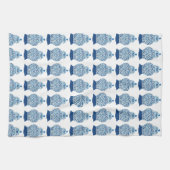 Blauwe en witte gember jars theedoek (Horizontaal)