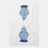 Blauwe en witte gember jars theedoek (Verticaal)