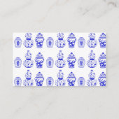  blauwe en witte gember Plaatskaarten Plaatskaartje (Achterkant)