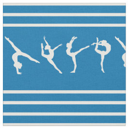 Blauwe en witte gestreept gymnastiek stof