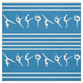 Blauwe en witte gestreept gymnastiek stof