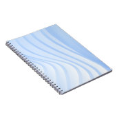 Blauwe en witte gestreepte textiel notitieboek (Rechterzijde)