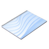 Blauwe en witte gestreepte textiel notitieboek (Linkerzijde)