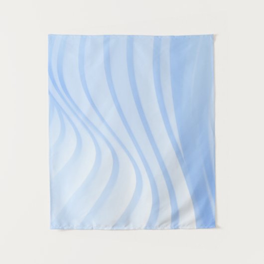 Blauwe en witte gestreepte textiel wandkleed (Voorkant)