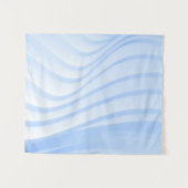 Blauwe en witte gestreepte textiel wandkleed (Voorkant (horizontaal))