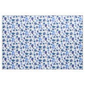 Blauwe en witte gevechtsvis stof (Yard (91,4 cm))