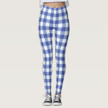 Blauwe en witte Gingham Checker Checker Pset Leggings<br><div class="desc">leggings</div>