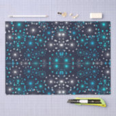 Blauwe en witte glitter Snowflakes Tissuepapier (Craft)