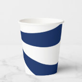 Blauwe en witte golf papieren bekers (Achterkant)