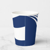 Blauwe en witte golf papieren bekers (Rechts)