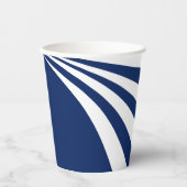Blauwe en witte golf papieren bekers (Voorkant)
