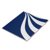 Blauwe en witte golf tegeltje (Zijkant)