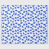 Blauwe en witte gradatiekappen in de lucht cadeaupapier (Vlak)