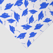 Blauwe en witte gradatiekappen in de lucht tissuepapier (Detail)