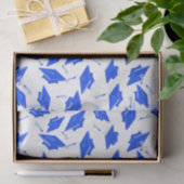 Blauwe en witte gradatiekappen in de lucht tissuepapier (Geschenk)