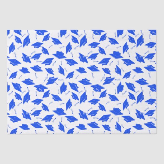 Blauwe en witte gradatiekappen in de lucht tissuepapier (Voorkant)