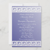 Blauwe en witte Griekse sleutel Kaart (Voorkant)