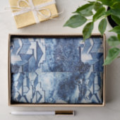 Blauwe en witte grill 2 tissuepapier (Geschenk)