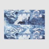 Blauwe en witte grill 2 tissuepapier (Voorkant)