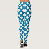 Blauwe en witte haarvlekken leggings (Achterkant)