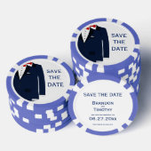 Blauwe en witte homepage bespaart de datumpokerchi poker chips (Opstapeling)