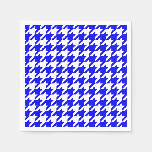 Blauwe en witte hond servet (Voorkant)