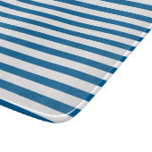 Blauwe en witte horizontale streep snijplank (Hoek)