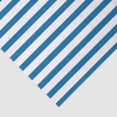 Blauwe en witte horizontale streep tissuepapier (Detail)
