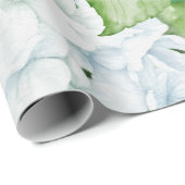 Blauwe en witte hortensia cadeaupapier (Rol Hoek)