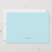 Blauwe en witte hydrangeas Botanisch Verloving Kaart (Achterkant)