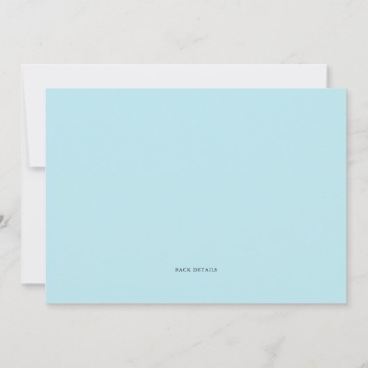 Blauwe en witte hydrangeas Botanisch Verloving Kaart (Achterkant)