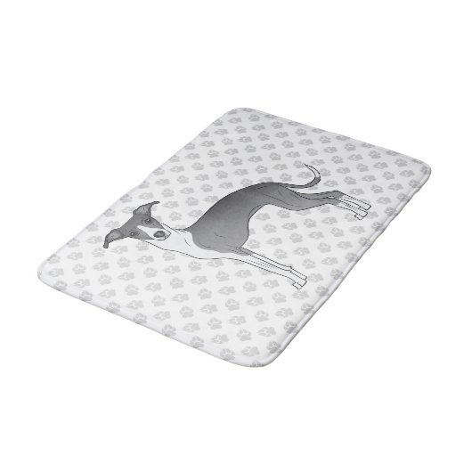 Blauwe en witte Italiaanse dolfijnen met poten Badmat (Gekanteld)